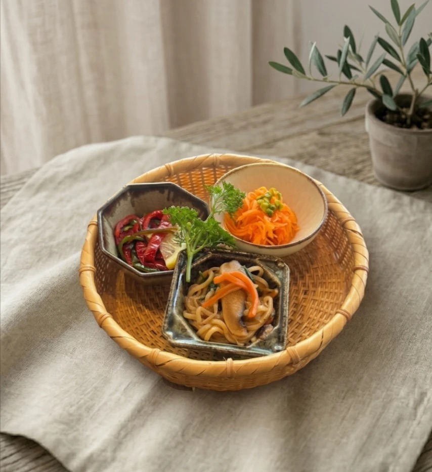 Three small plates